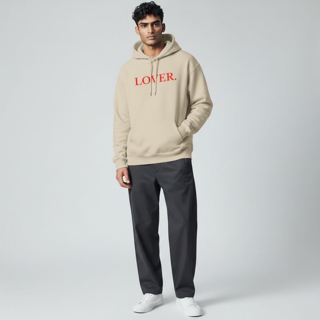 "Lover." Minimal Heavy Blend Hoodie